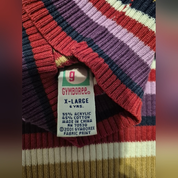 Girl's Vintage Gymboree Striped Turtleneck Top L-XL EUC - Picture 7 of 9